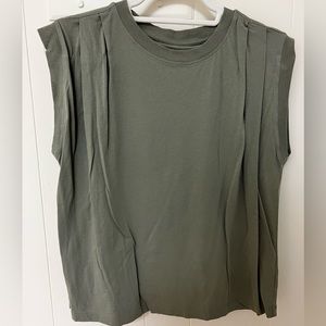 loft pleated muscle tee